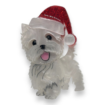 Westie Christmas BROOCH dog lovers gifts