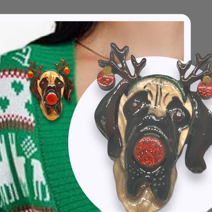 Great Dane Christmas BROOCH