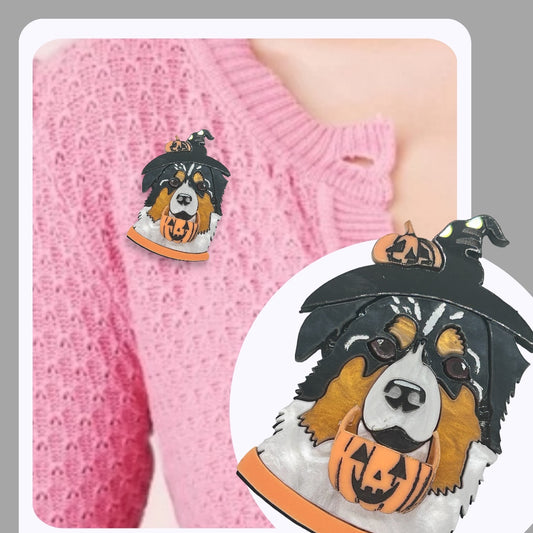 Arlo the Australian Shepherd Halloween BROOCH