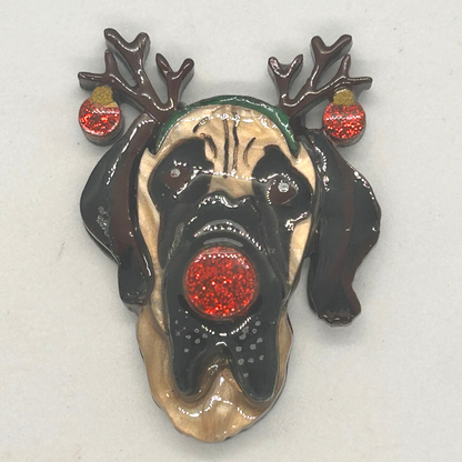 Great Dane Christmas BROOCH