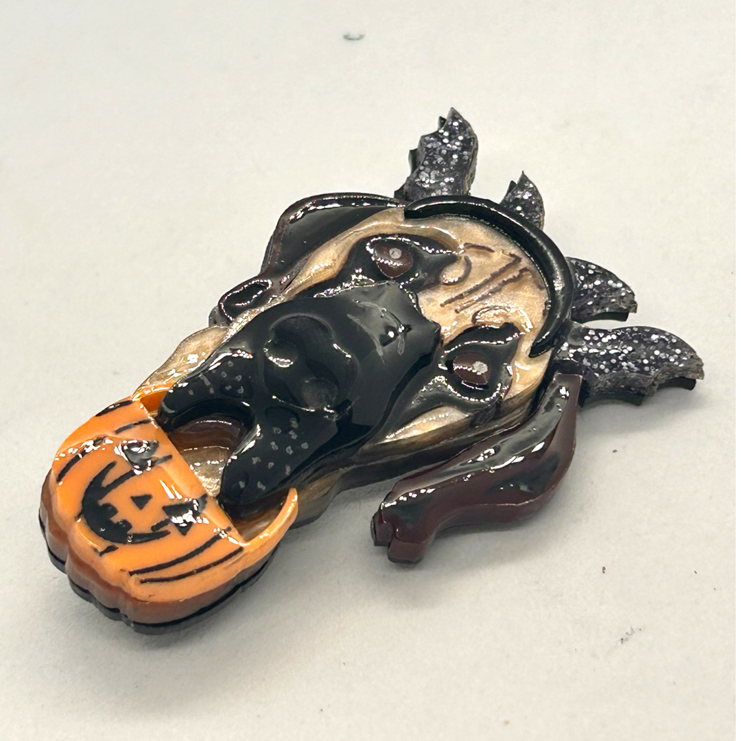 Bowie the Great Dane Halloween BROOCH