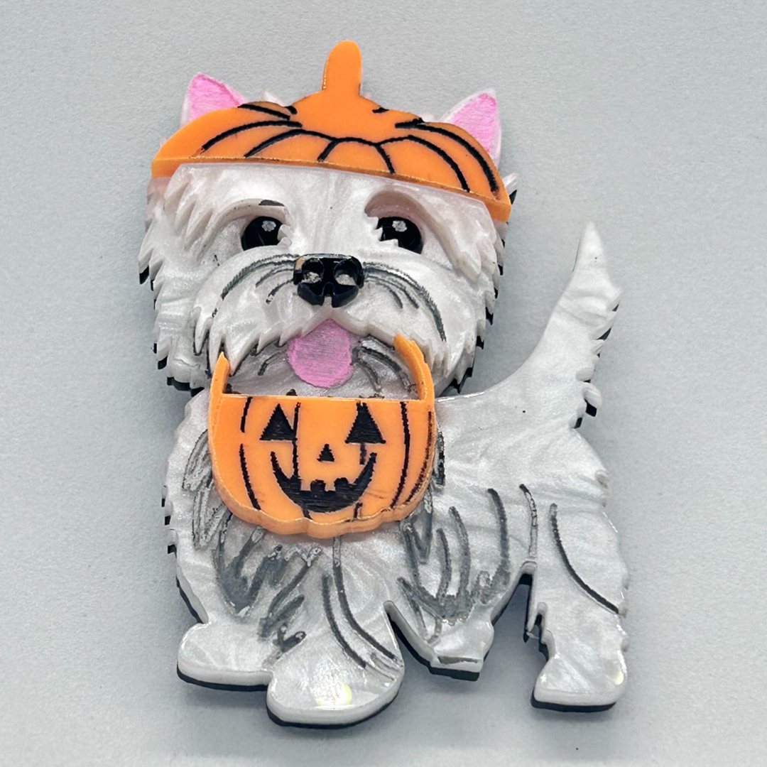 Westie Pumpkin halloween